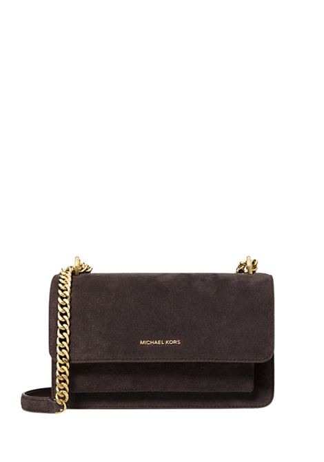 Borsa a spalla Claire grande in pelle scamosciata CIOCCOLATO Michael Kors | 30F5GC7L3S251